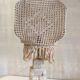 Table lamp statuette in limestone - mid 20th century