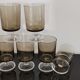 Set of 6 water glasses Cavalier Luminarc smoked vintage 70'S