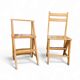 2 chaises échelles de bibliothèque des années 1950