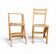 2 chaises échelles de bibliothèque des années 1950