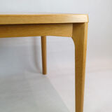 Coffee table, oak, Henning Kjærnulf, Vejle chairs and furniture factory, 1960s