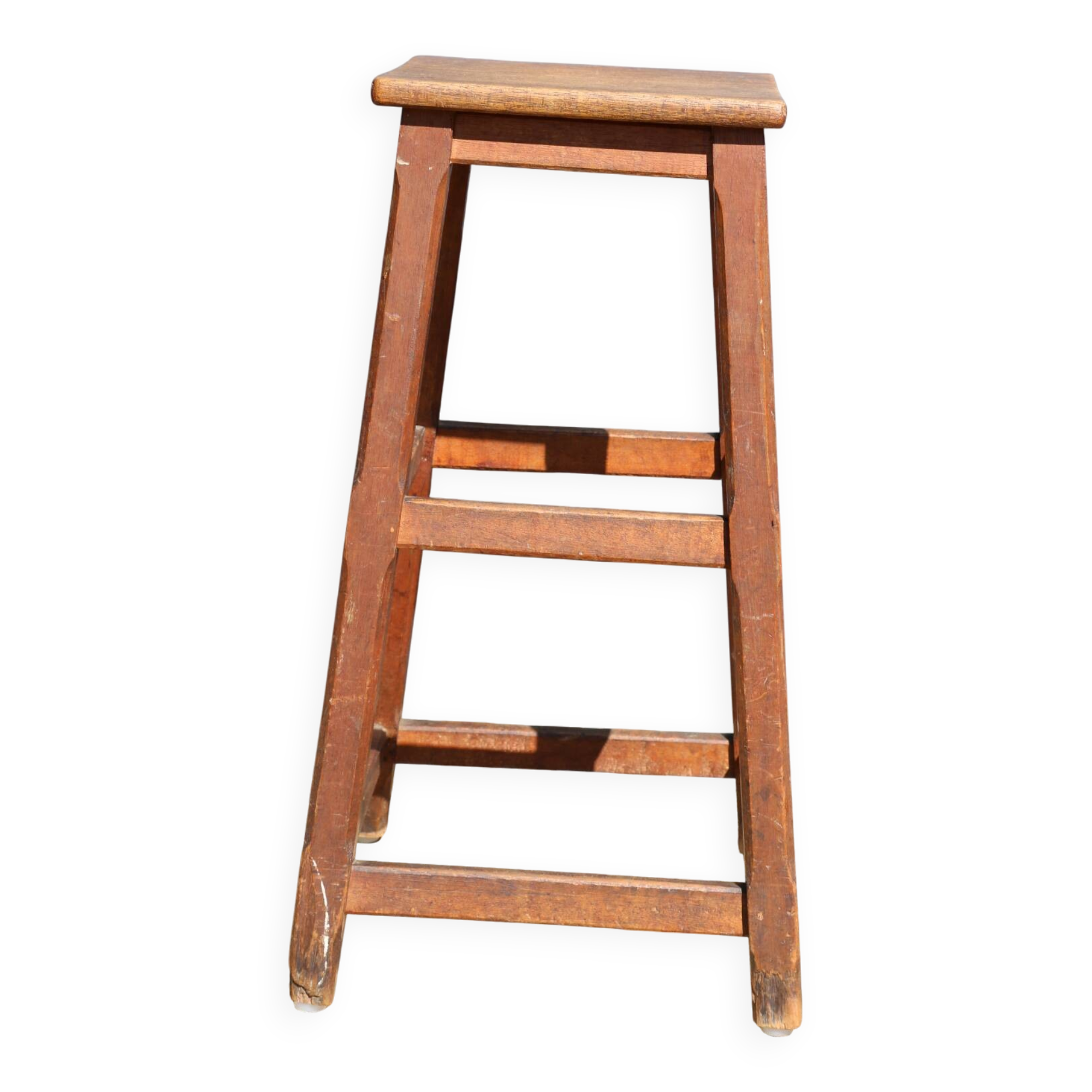 Dark oak high stool 650mm