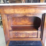 Louis Philippe mahogany secretary with flap and marble top