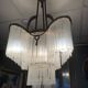 Art deco chandelier silver bronze grapevine