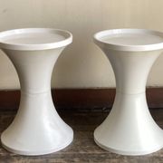 Paire de chevets Space Age en ABS blanc, 1970