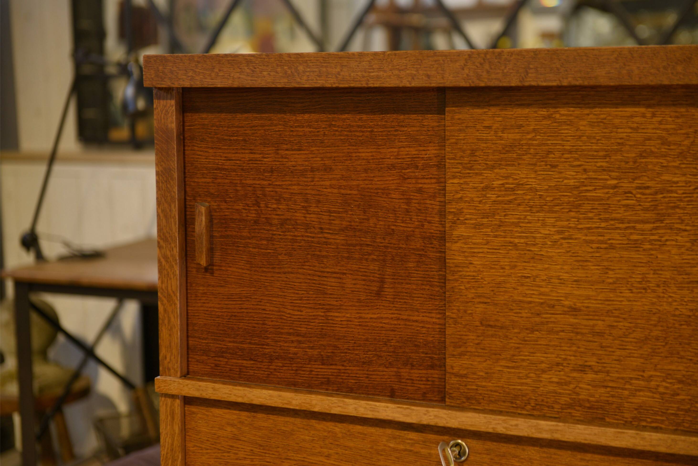 Armoire secrétaire en chêne 1980’s