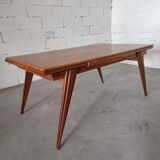 Vintage compass foot dining table