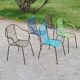 Set de 5 fauteuils en fer et scoubidou des années 50/60