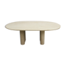 Large travertine dining table circa 1970