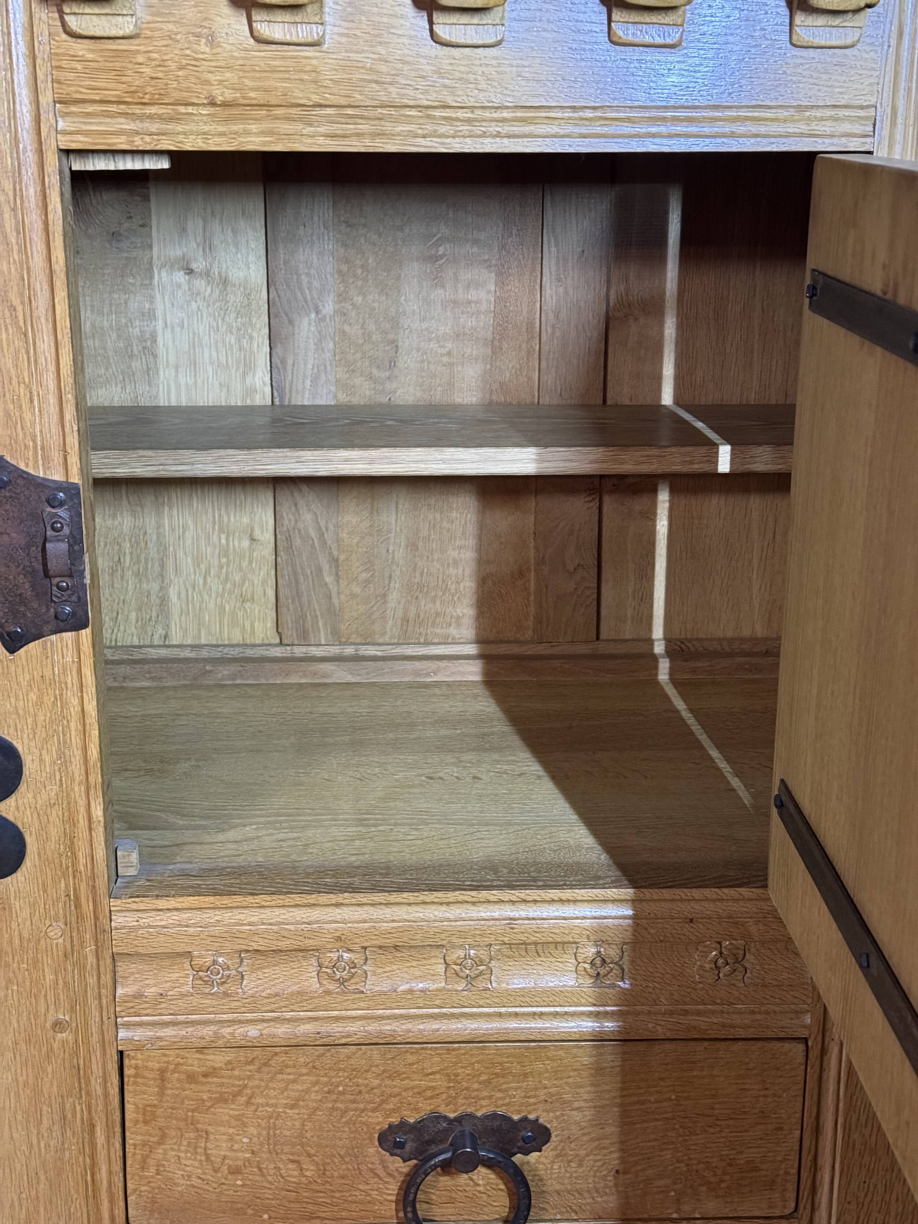 Solid oak bar cabinet