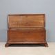 Antique walnut chest with wrought iron handles, Italy, 18th century.