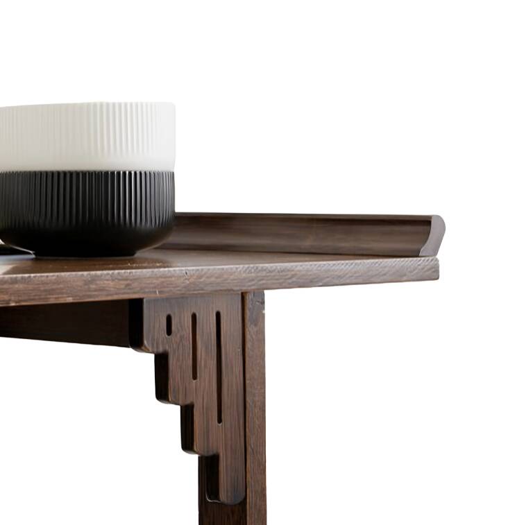 Table Console Étroite Yaheetech 102x30x81cm - 2 Étages Rangement Style Industriel Blanc