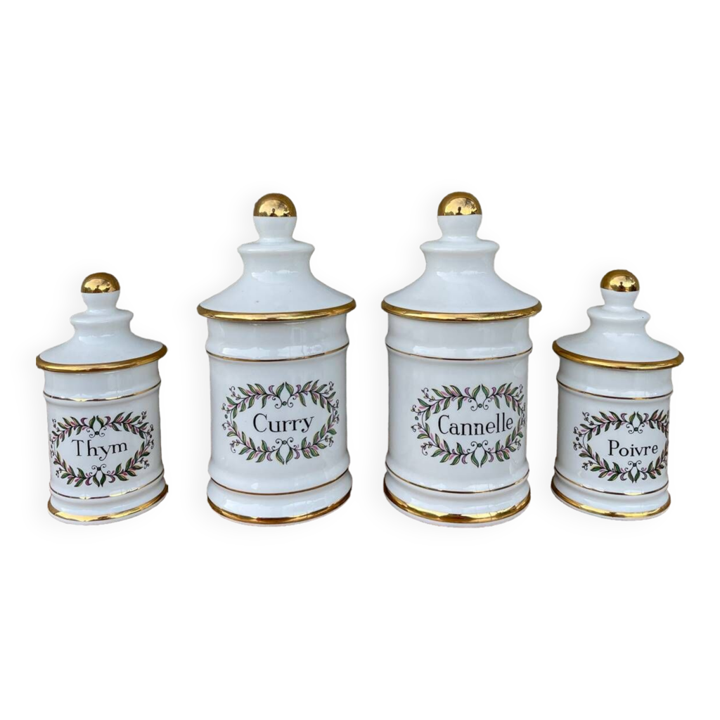 vintage medicine jar style spice jars Selency