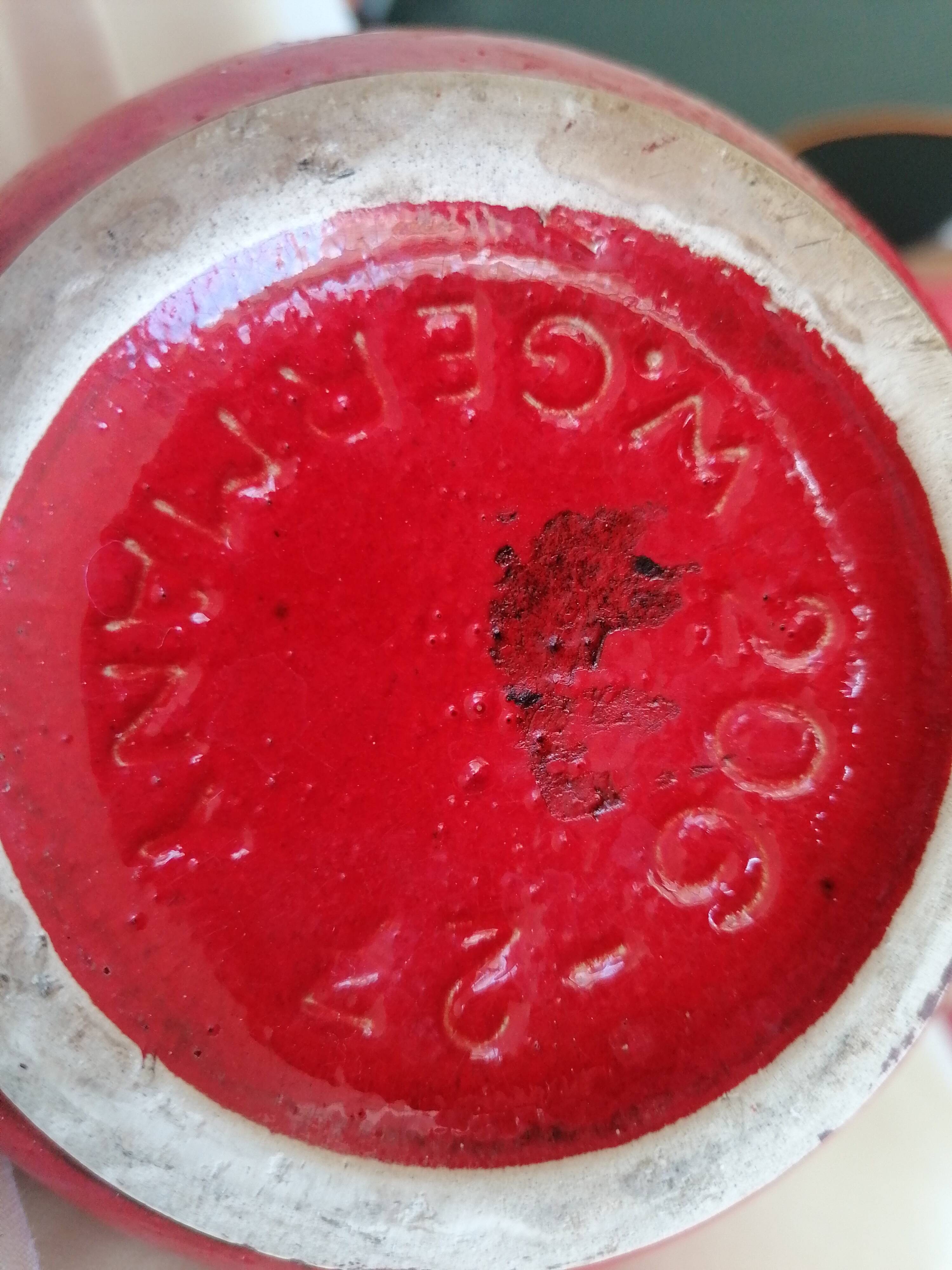 Vase W. Germany rouge