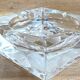 Large Solid Crystal Ashtray France JG Durand Modern Design Art Deco Loft