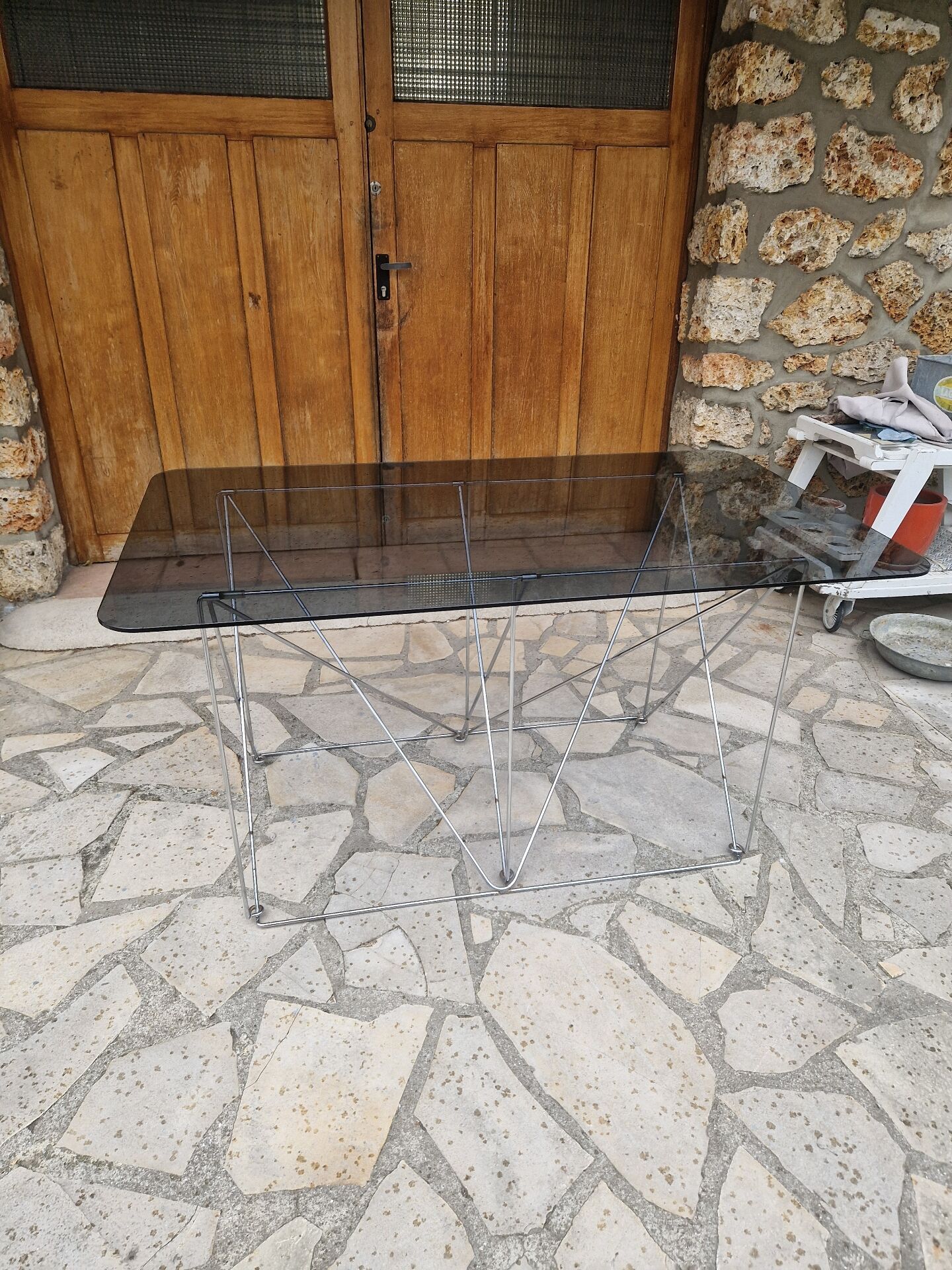 Vintage Max Sauze design folding dining table
