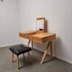 Ensemble coiffeuse et tabouret de style moderne hollandais en contreplaqué de bouleau, conçu par Cees Braakman pour Pastoe, 1951