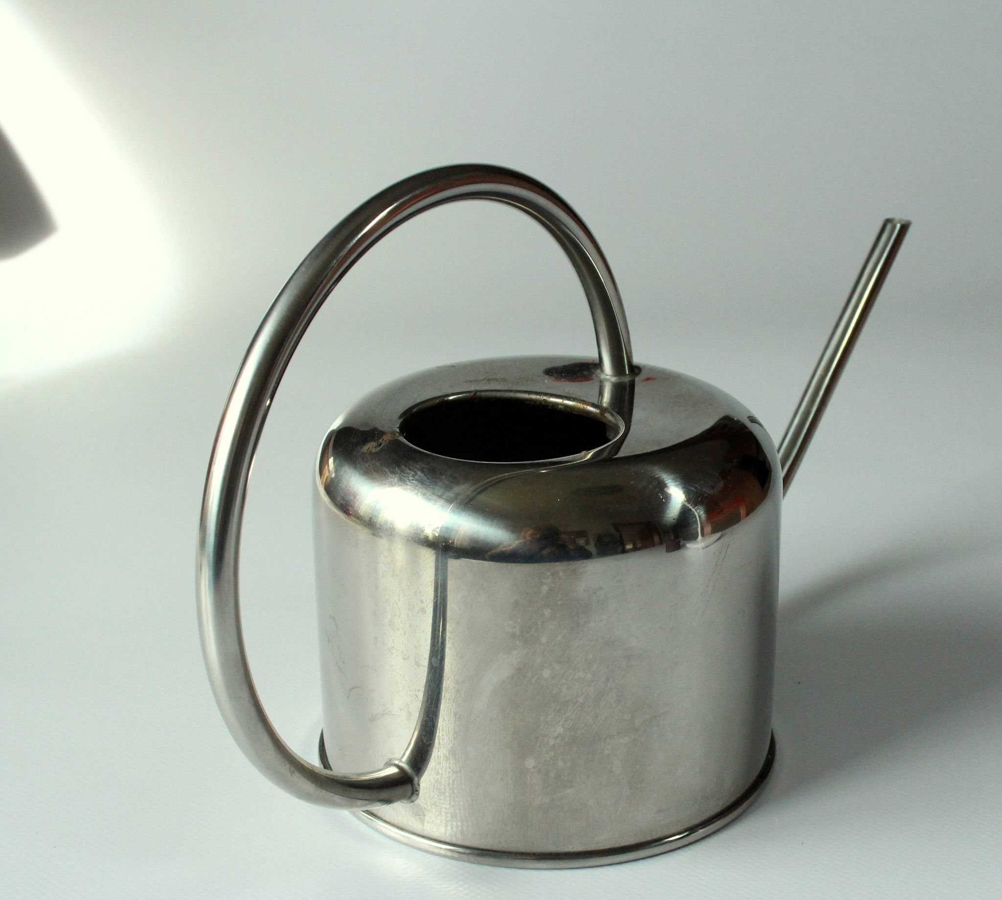 Stainless steel watering can, ideal for orchids and cactus, vintage from the 80s