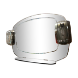 Mirror with contour smoked glass 60/70s