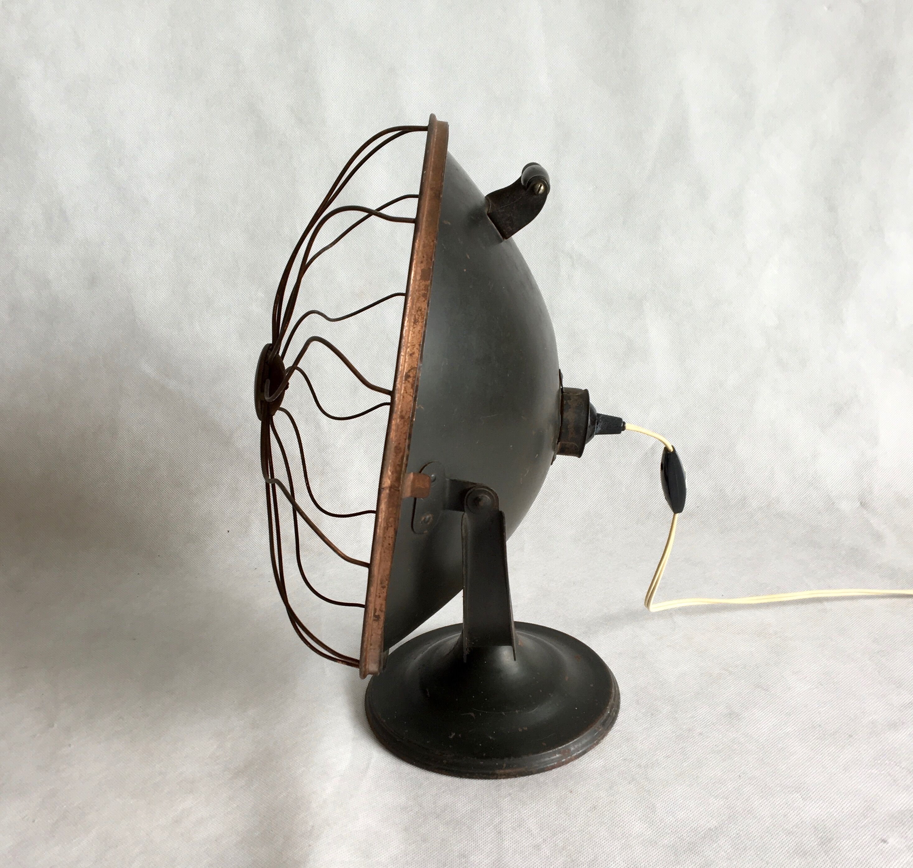"Simplex Sunbowl" Copper Floor Heater Table Lamp, 1920s