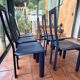 Lot de six chaises bleu de Pietro Costantini