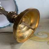 Vintage Neo-Rococo bedside lamp with fringed shade.