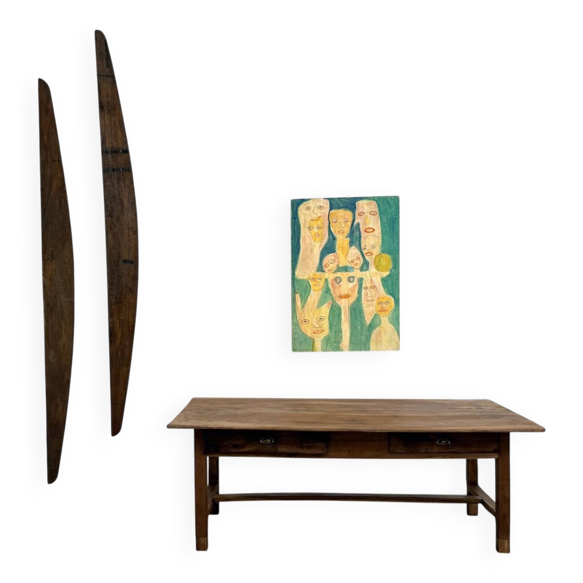 French farmhouse table in solid walnut, circa 1920