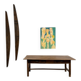 French farmhouse table in solid walnut, circa 1920