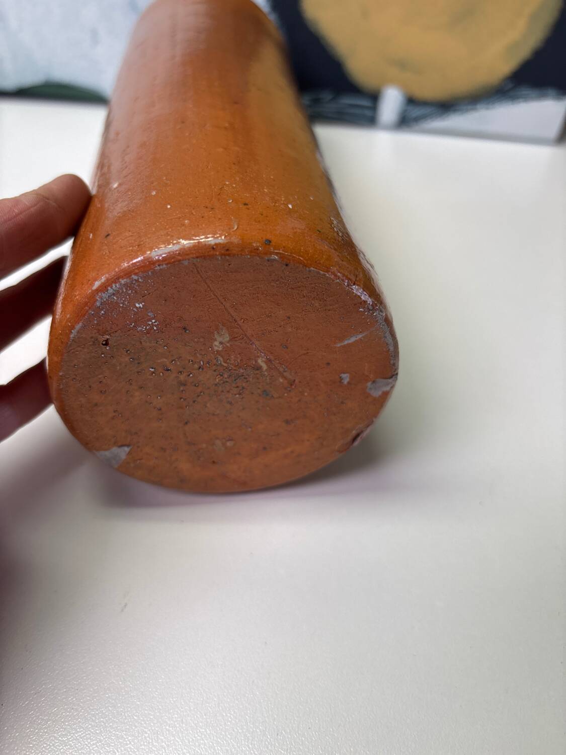 Antique glazed stoneware bottle