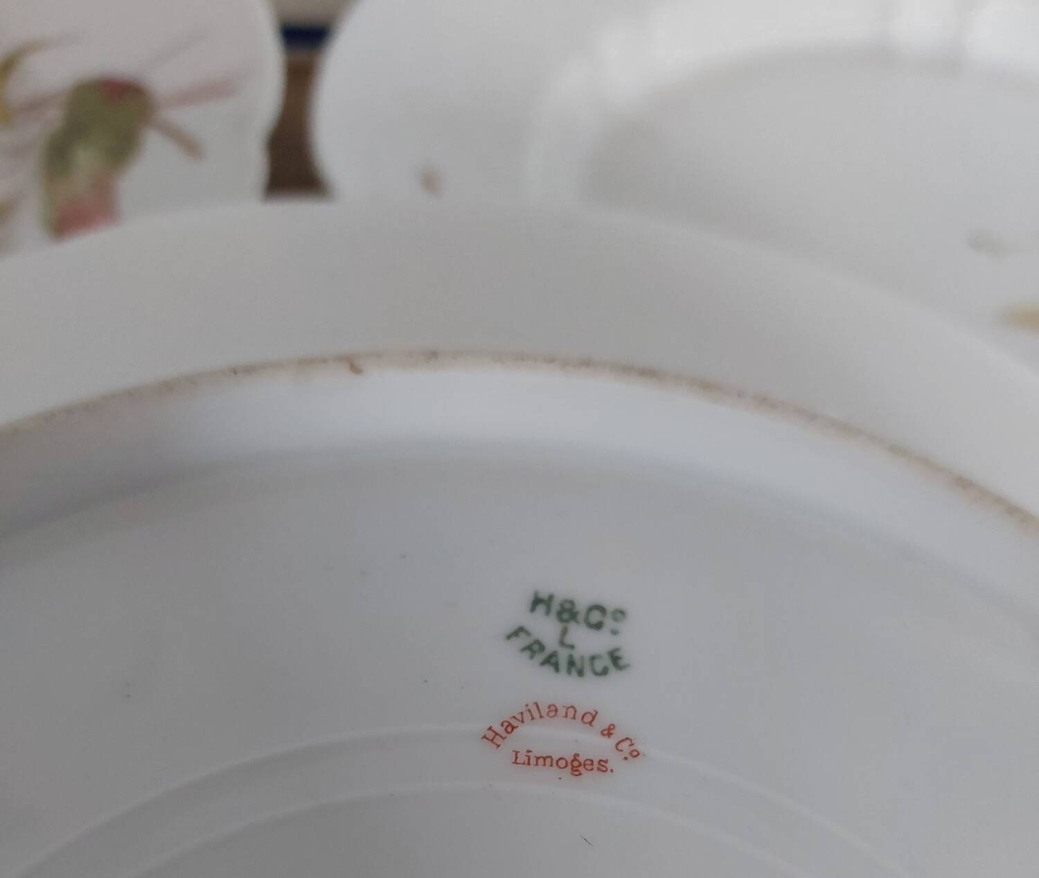 Lot de 3 anciens plats ronds Porcelaine de Limoges Haviland