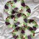 8 antique earthenware dessert plates with grapes