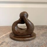 Ceramic Sculpture Pottery Nativity Man Woman Couple Abstract Modern Fa