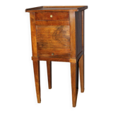 Restoration Curtain Bedside Table in Walnut 19th Century