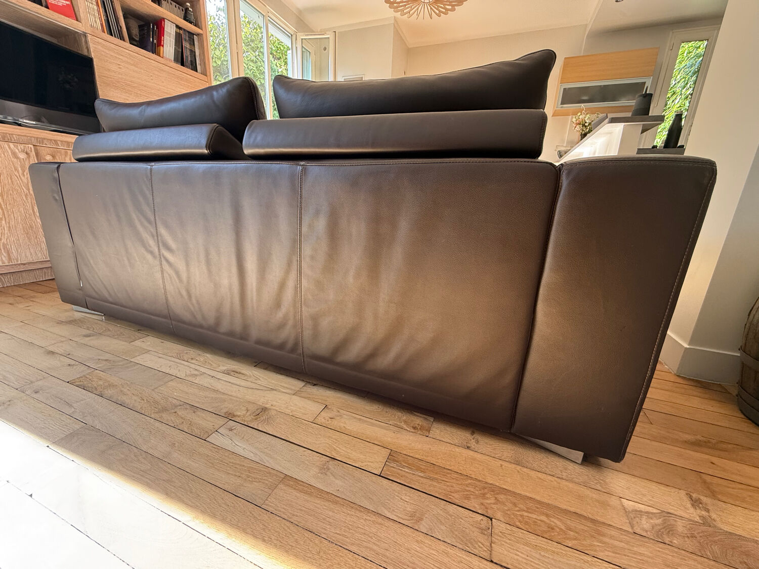 Bo concept chocolate leather 3-seater sofa, very good condition