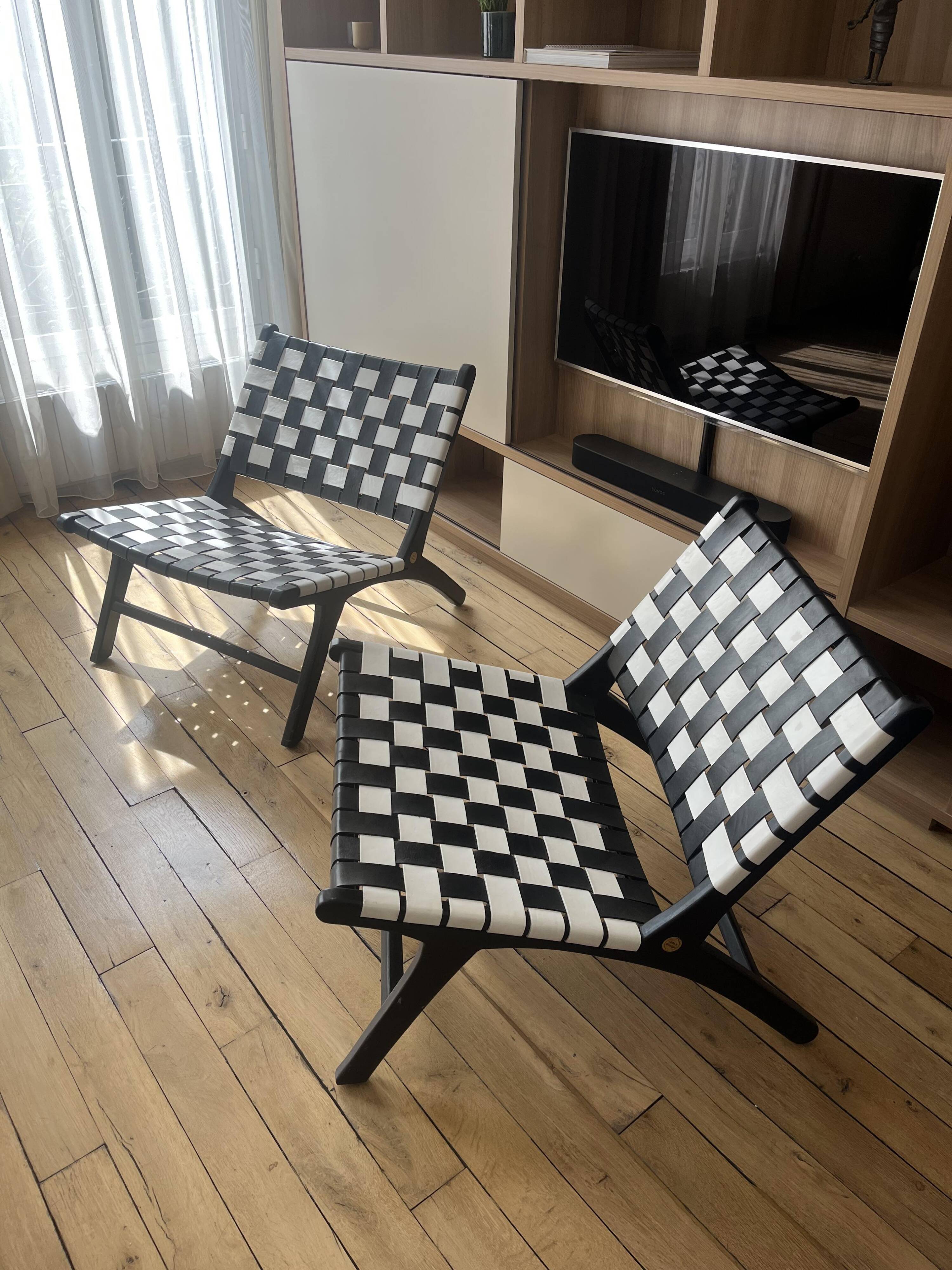Pair of “Los Angeles” model armchairs by Olivier de Schrijver