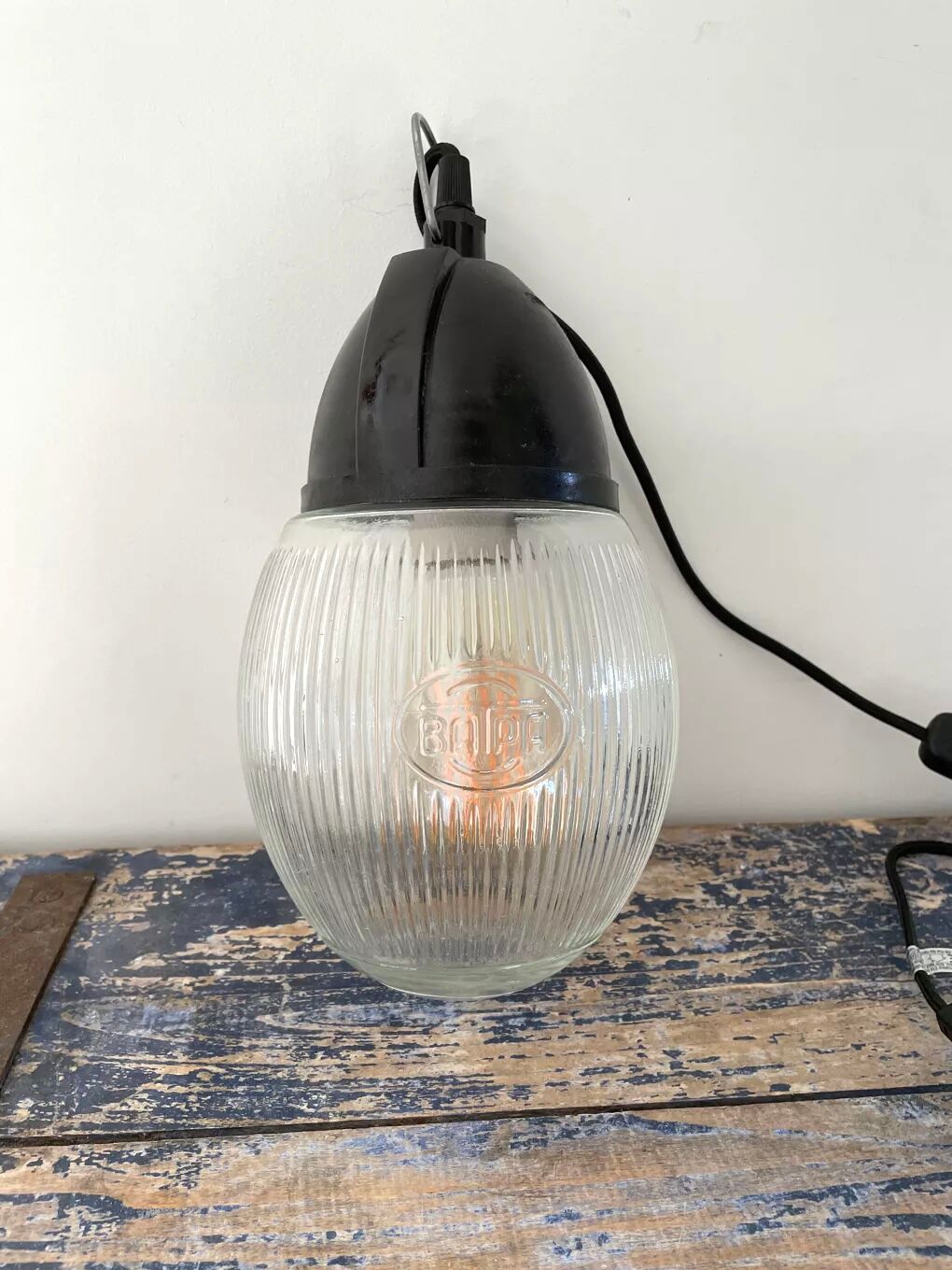 Set of two vintage industrial walkmen made of prismatic glass