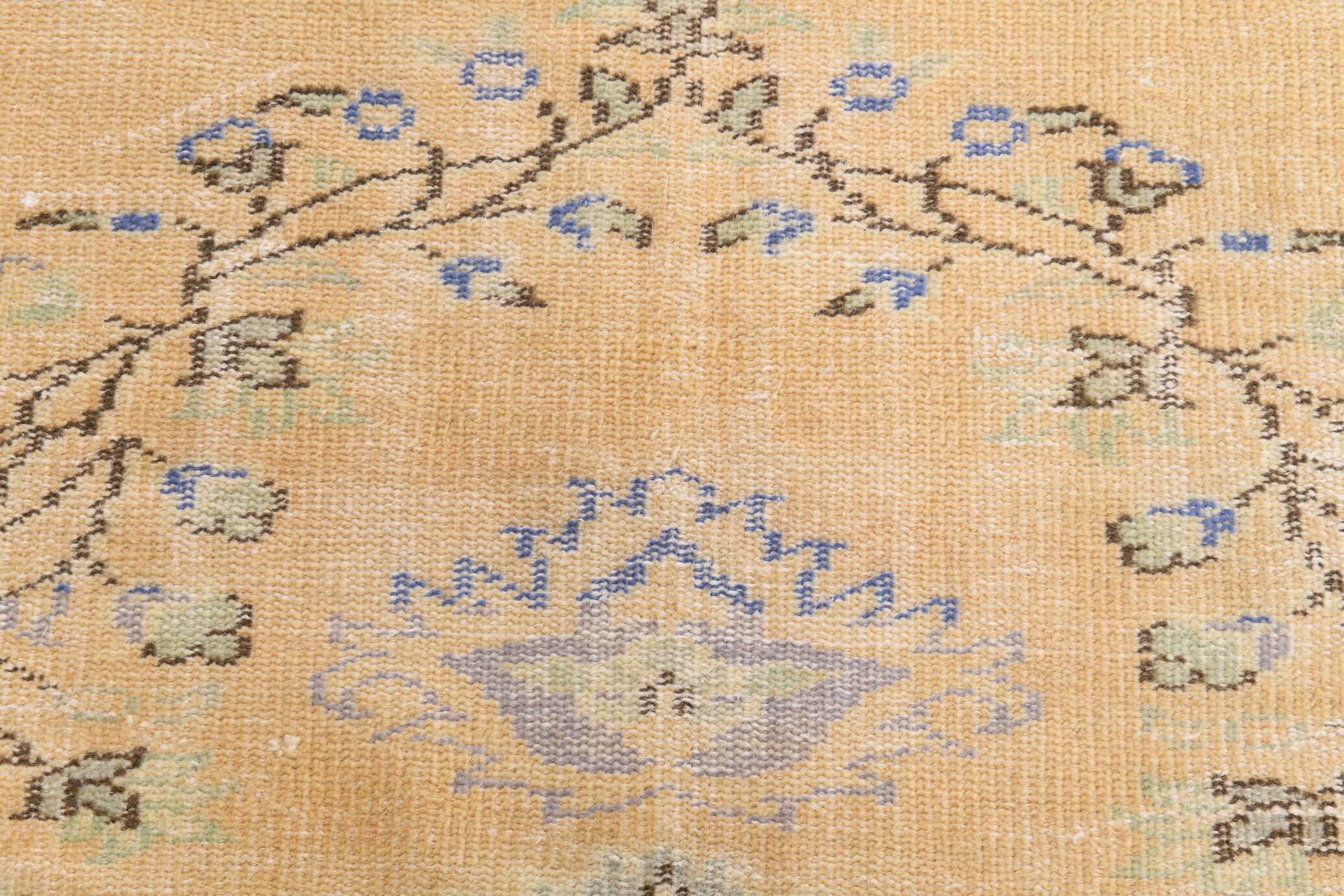 5x8 Rug For Living Room Yellow Blue Vintage Rug, 170x253Cm