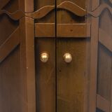 1970s antique octagonal gold storage cabinet