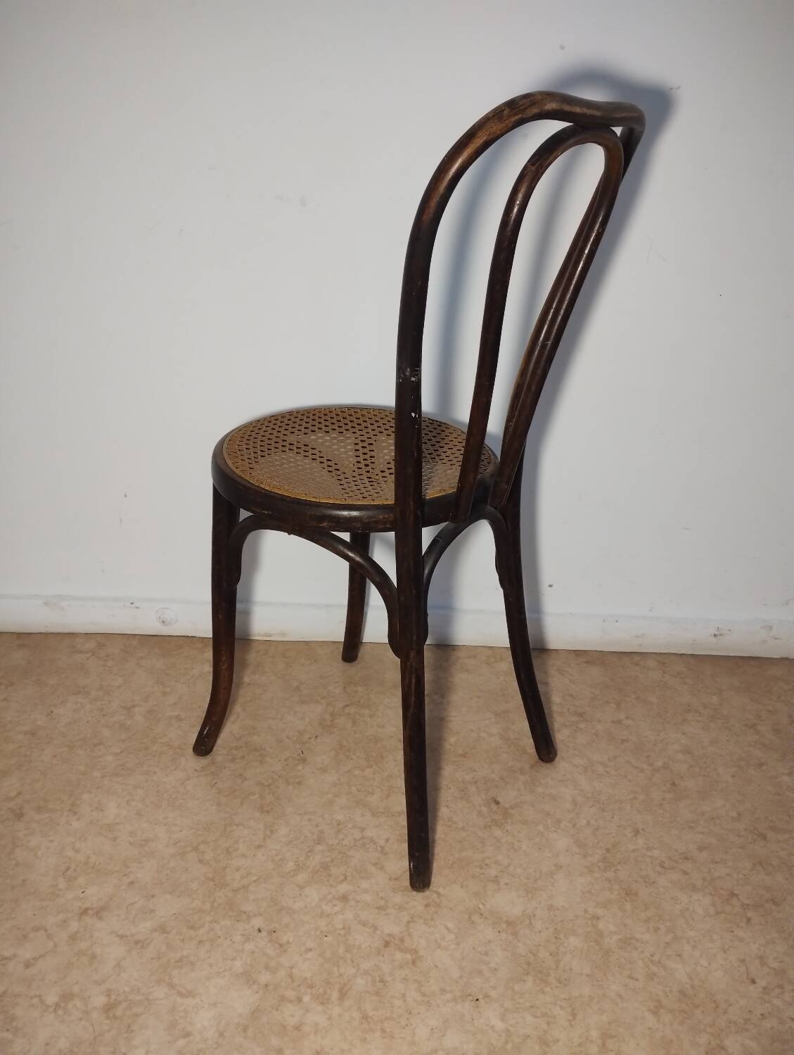 Caned bistro chair