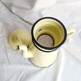 Vintage yellow enamelled coffee maker