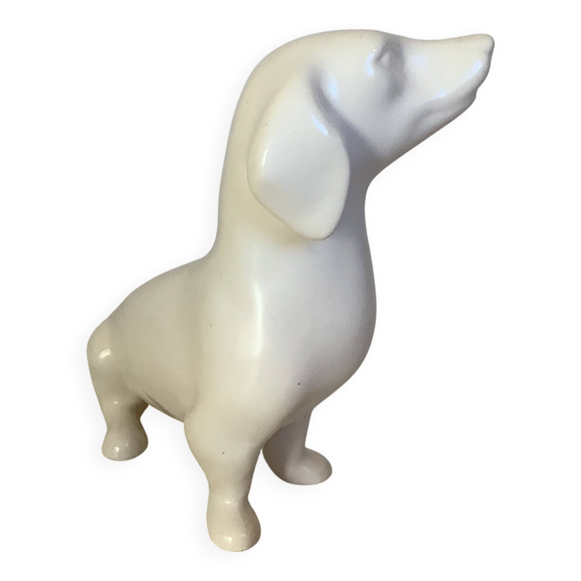 White ceramic dog