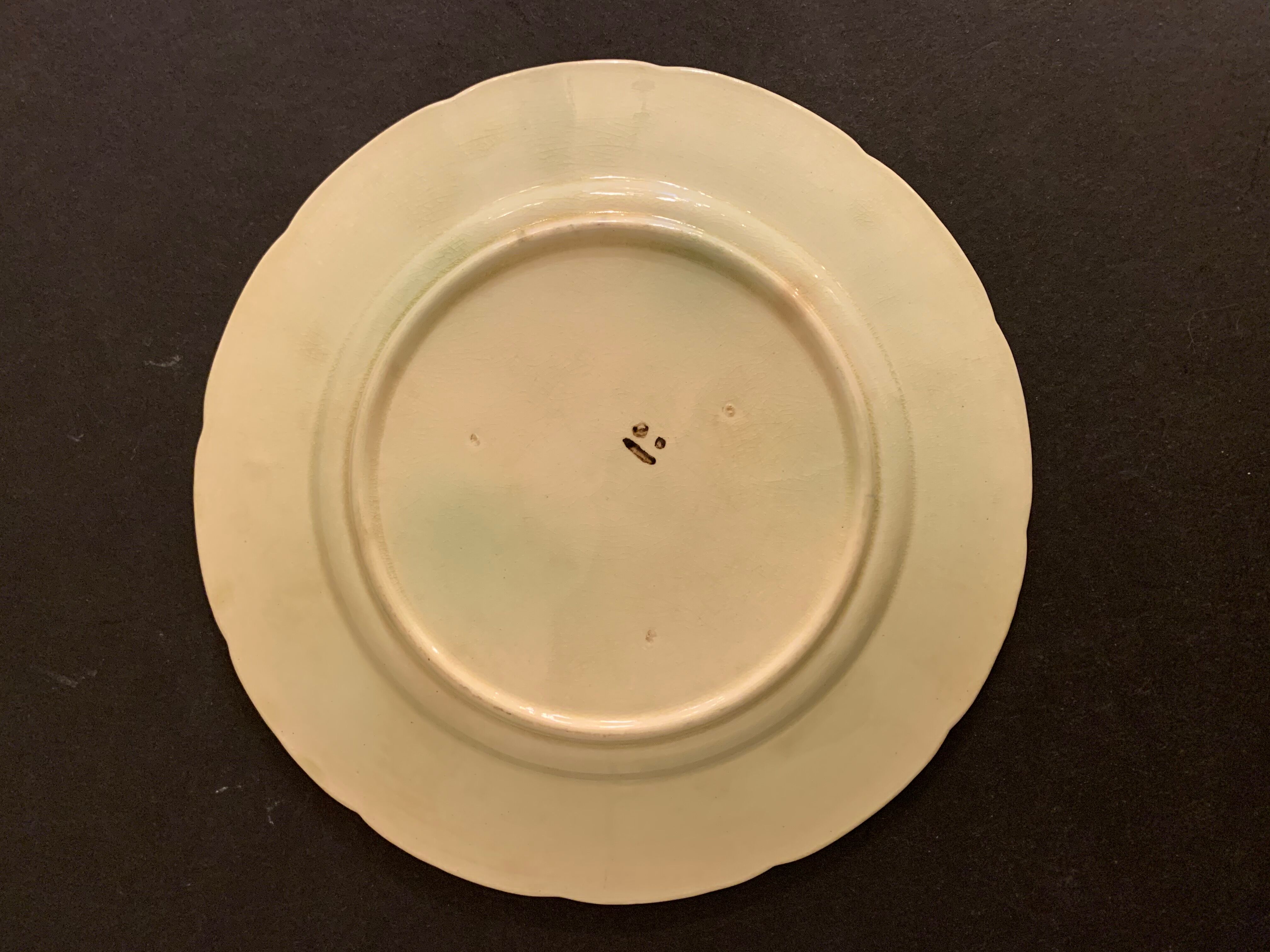 8 dessert plates in late 19th century dabbling