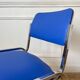 Metal and blue imitation leather chair 1970