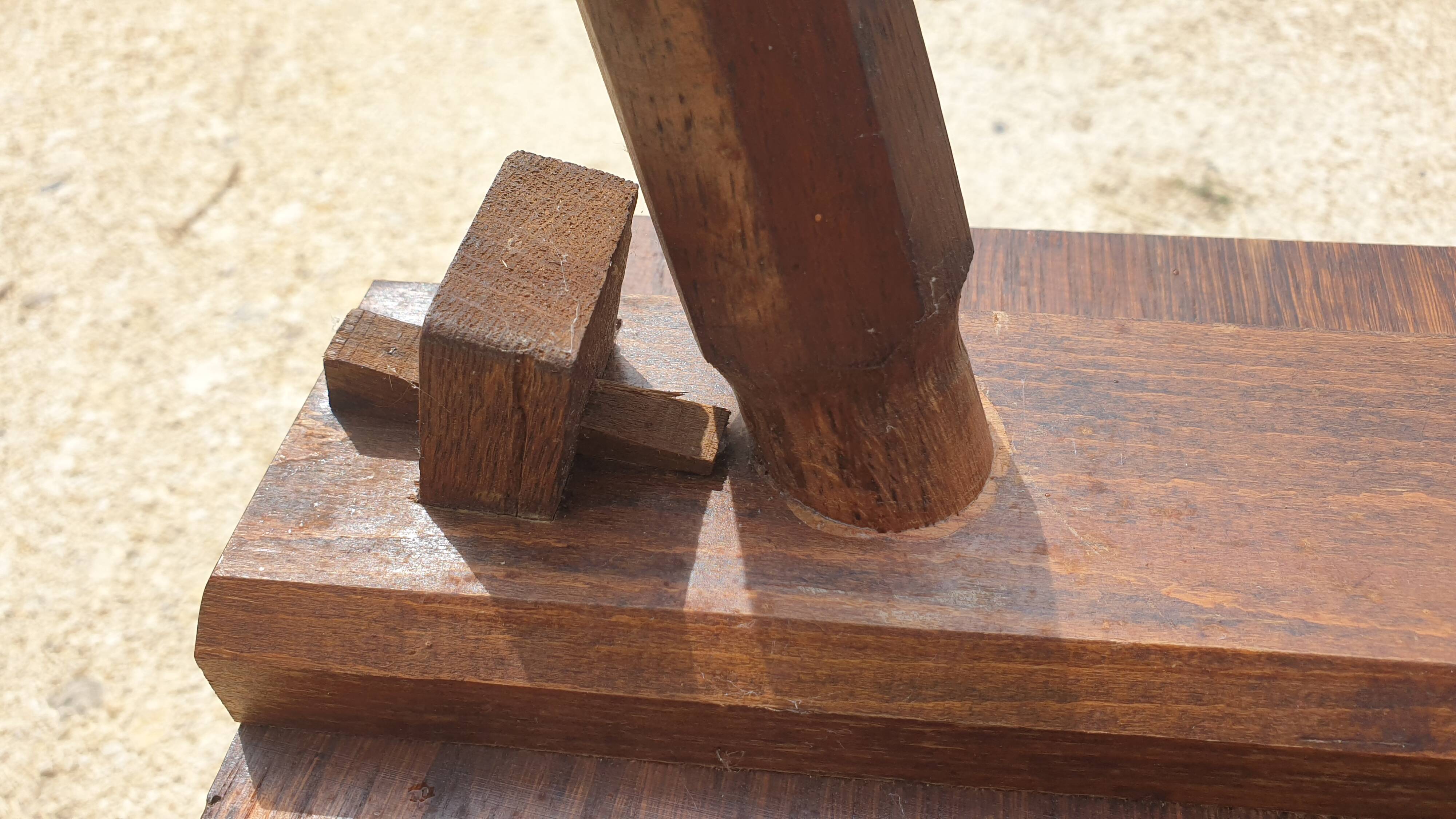 Set of 4 solid oak chairs "Alsatian style" - 20th century