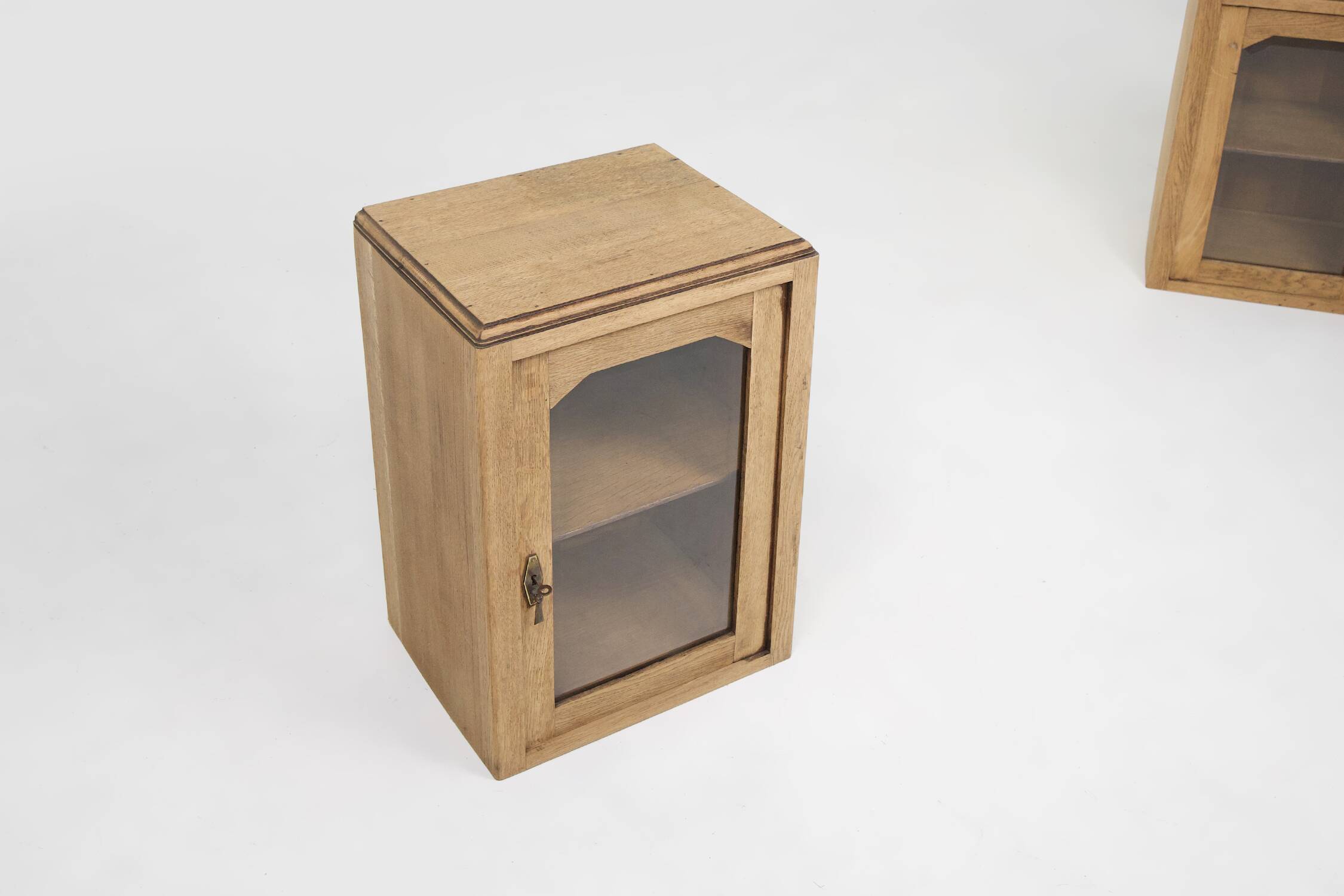 Rustic French table display cabinet, ca. 1900