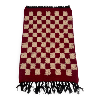 Tapis benni ouarin fait a main traditionnelle taille 120 x 80 cm