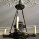 Bronze Empire-style chandelier with 4 lights