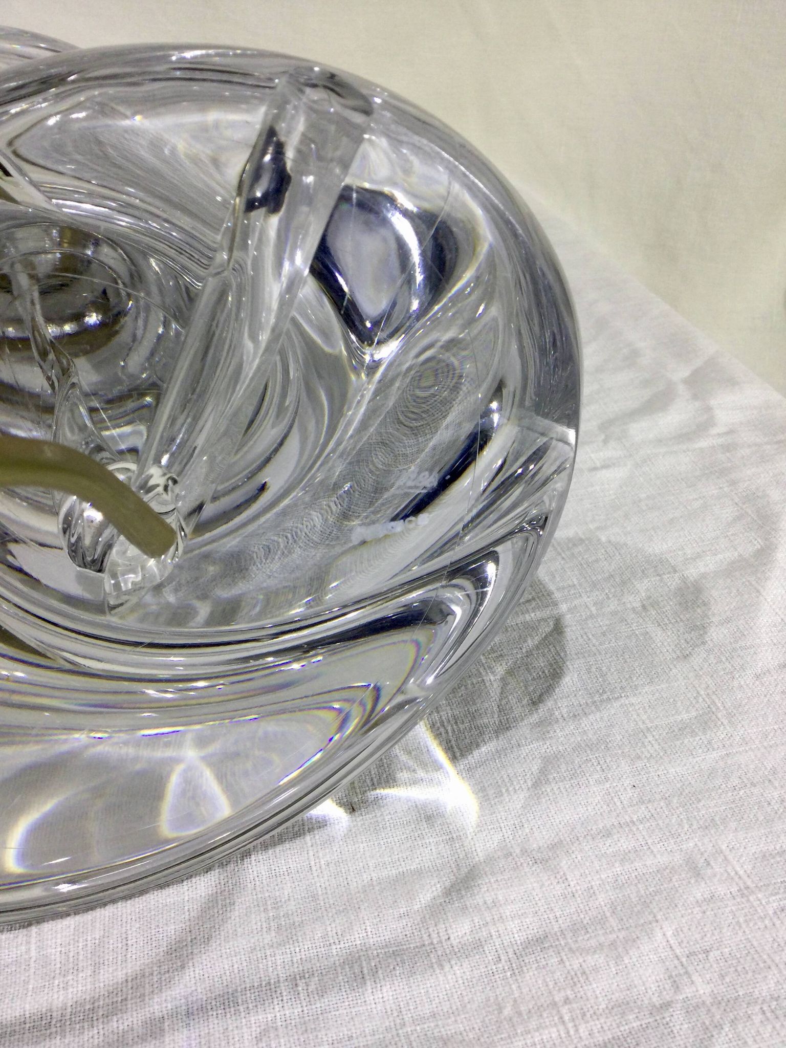 Pied de lampe en cristal de Sèvres