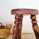 Tripod wooden stool - brutalist