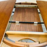 Scandinavian dining table, expandable in teak circa 60